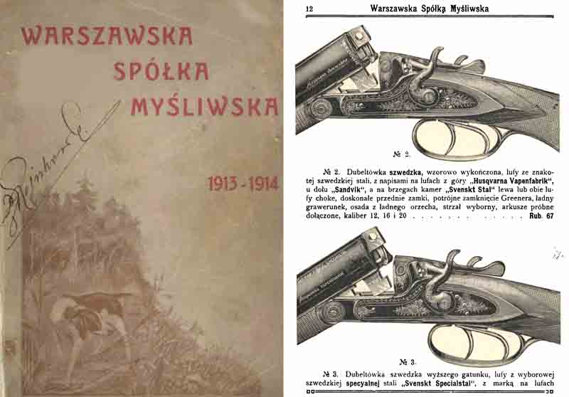 Warszawska SpÃ³Å‚ka MyÅ›liwska 1913-14 Gun Catalog, Poland - GB-img-0