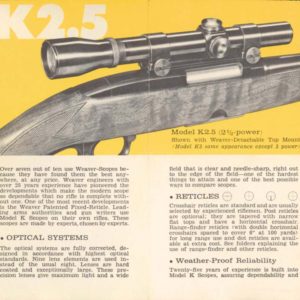 Weaver Model K Rifle Telescope Ad Flyer