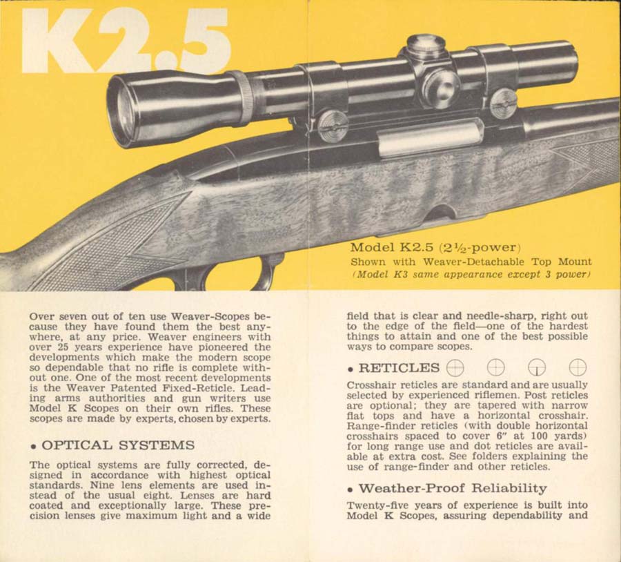 Weaver Model K Rifle Telescope Ad Flyer - GB-img-0
