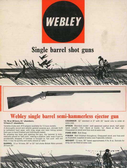 Webley 1957  Single Barrel Shot Guns Catalog - GB-img-0