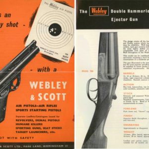 Webley & Scott 1965 Air Guns, Shotguns, Revolvers, Pistols