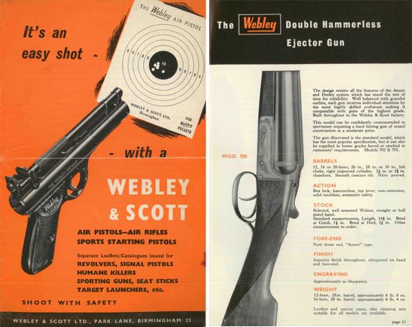 Webley & Scott 1965 Air Guns, Shotguns, Revolvers, Pistols - GB-img-0