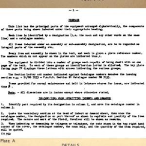 Webley Pistol Revolver, .38 Inch Mark 4 Manual Identification List