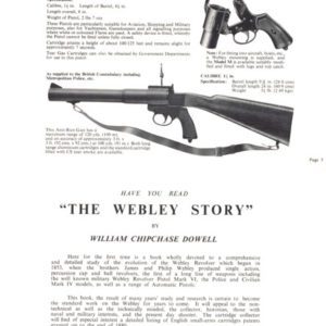 Webley 1970 Circa Revolvers, Signal Pistols, Anti-Riot Guns Flyer