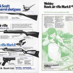 Webley & Scott 1985 Circa Gun and Air Rifle Catalog