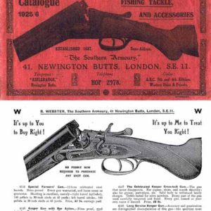 Websters of London 1925 Gun Catalogue