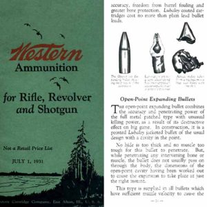 Western Cartridge Co. 1931 Rifle, Revolver & Shotgun Handbook