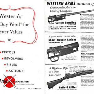 Western Arms Corporation 1955 Circa Gun Catalog