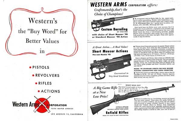 Western Arms Corporation 1955  Gun Catalog - GB-img-0
