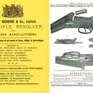 Westley Richards & Co. 1898-1900 Rifle & Guns Catalogue