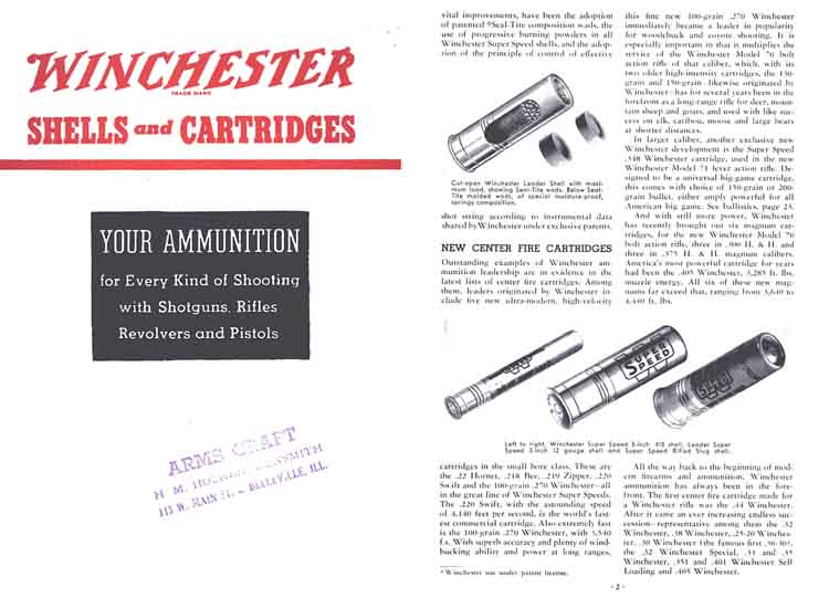 Winchester 1938 Ammunition Handy Reference Catalog - GB-img-0
