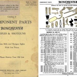 Winchester 1942 July Component Parts Catalog