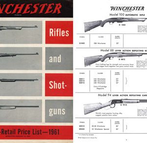 Winchester 1961 Wholesale-Retail Firearms Price Catalog