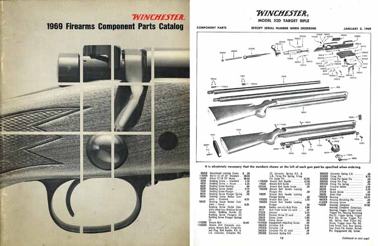 Winchester 1969 Component Parts Catalog - GB-img-0