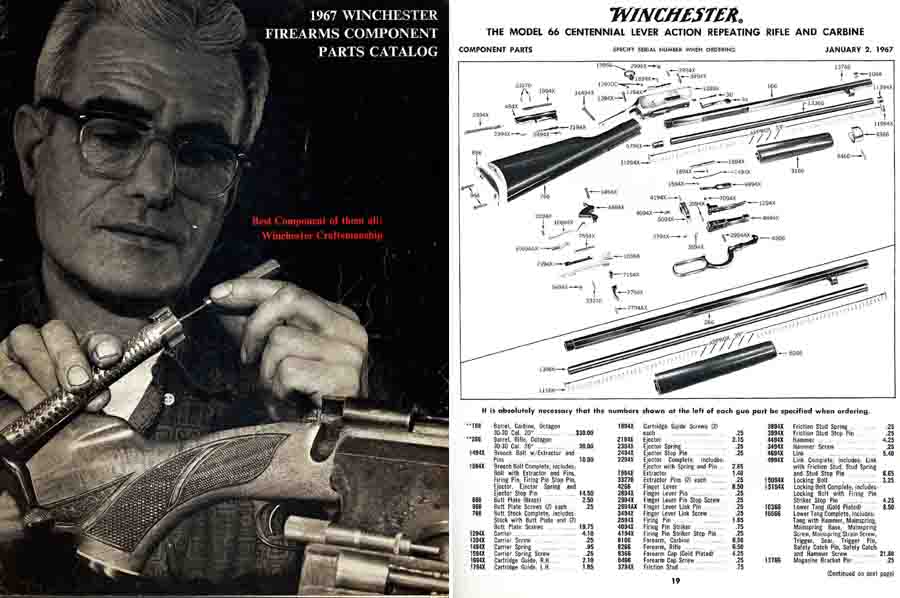 Winchester 1967 Component Parts Catalog - GB-img-0
