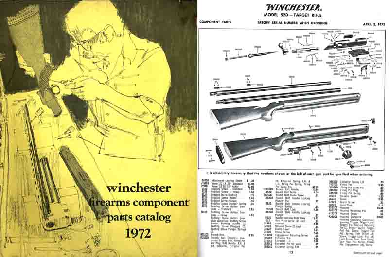 Winchester 1972 Component Parts Catalog - GB-img-0