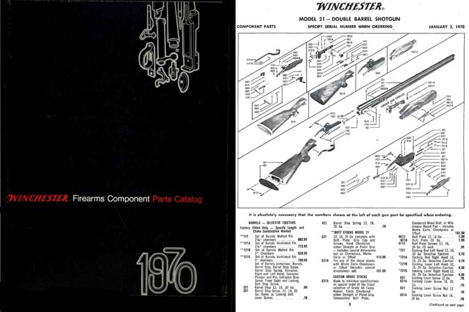 Winchester 1970 Component Parts Catalog - GB-img-0