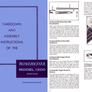 Winchester Model 1200, 1300, Sears 200 & Rangers Takedown Manual