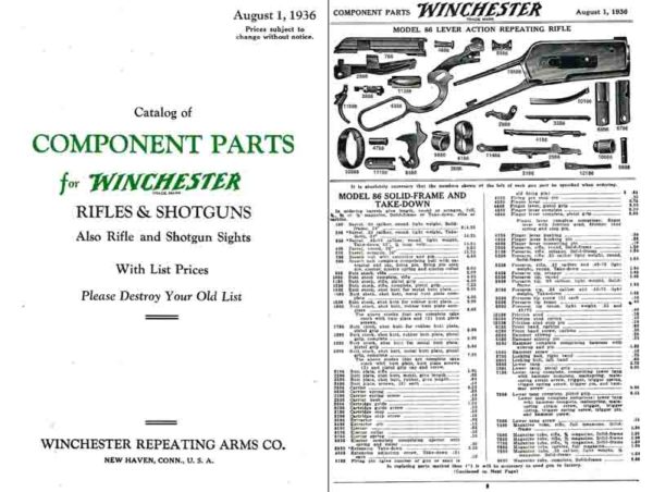 winchester 1936 parts